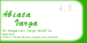 abiata varga business card